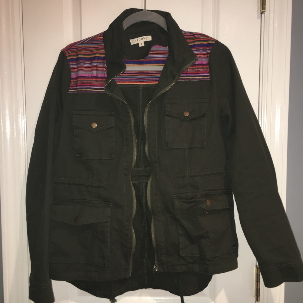 🌈Embroidered Army Jacket - Picture 2 of 6